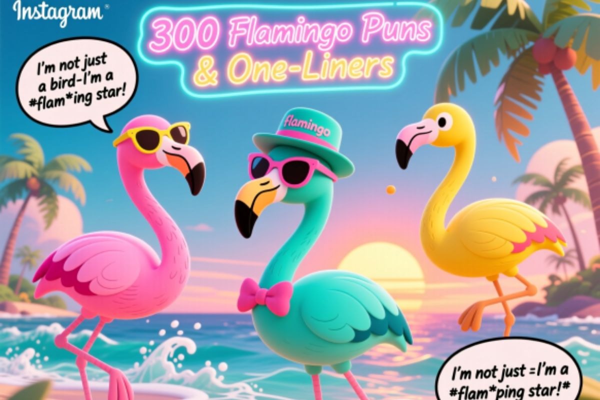 300 Funny Flamingo Puns & One Liners: Instagram Captions for Kids & Adults